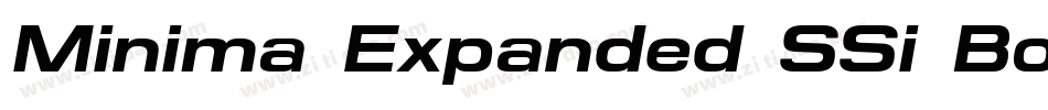 Minima Expanded SSi Bold Italic字体转换
